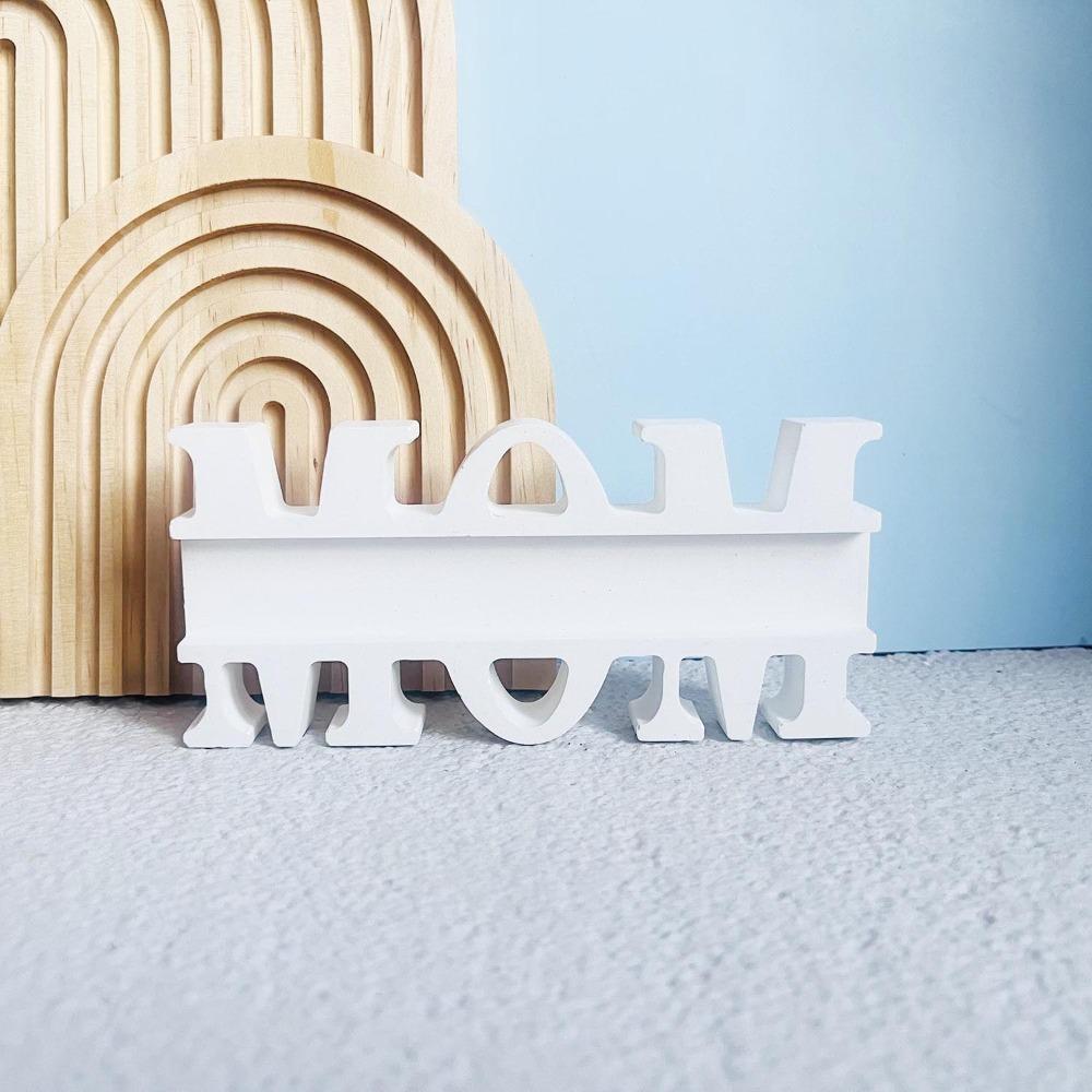 Handmade MOM Plug-in Holder Mold DIY English Letters Mold Funny Poxy Resin Mould  Home Decoration