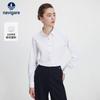 Navigare Women's Solid Jacquard Long Sleeve Blouse