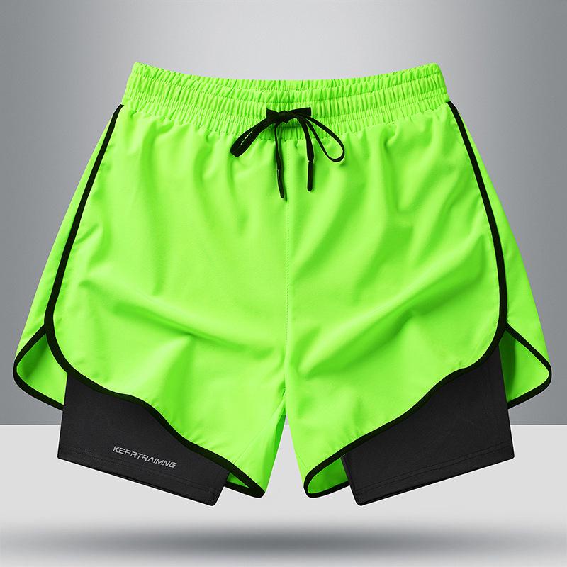 Unisex Quick-Dry Marathon Running 3/4 Track Pants with Liner XXL