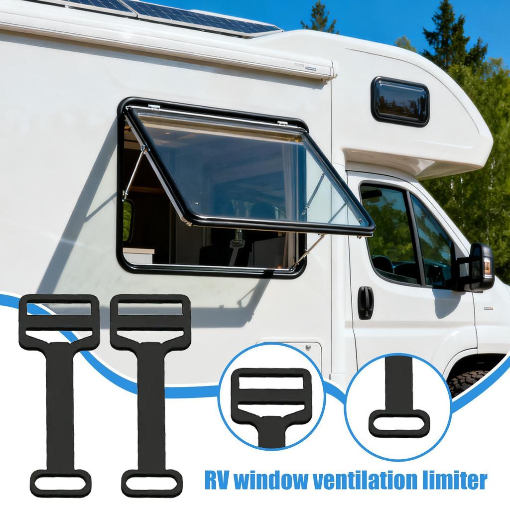 For RV Window Latch 2 Pieces Restrictor Lock Tool Wheel Window Limiter for Outdoor Travel Caravan Outside Trip Car Picnic