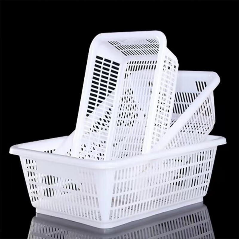 Rechteckiger Kunststoff-Küchenaufbewahrungs- und Abtropfkorb