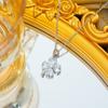 Stainless Steel Chain Cute Zircon Four Leaf Clover Pendant Necklaces for Women Girls Lucky Simple Jewelry Gifts for Friends