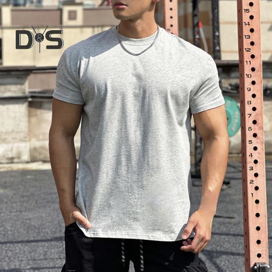 Men's Loose Fit Athletic T-Shirts Summer Crew Neck Short Sleeve Top Outdoor Workout Tee Casual Basic Tops for Daily Life Sports Street