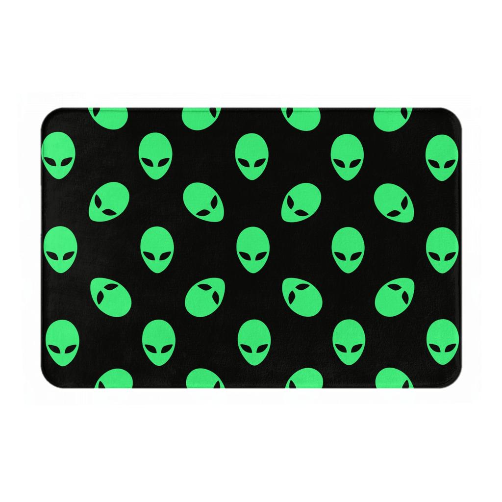 Universal vector icons alien heads Front Floor Door Entrance Mats Indoor Bathroom Kitchen Doormat Bedroom Carpet Rug