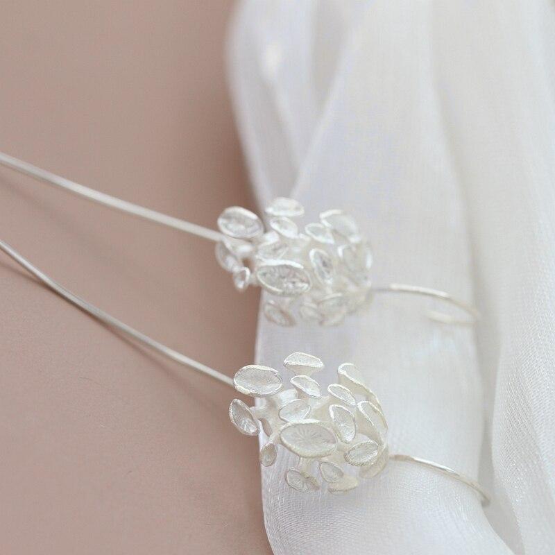 Authentic 925 Sterling Silver Earring Creative Retro Charm National Style Long Earrings Lady Jewelry Gift