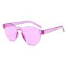 Frameless One-Piece Sunglasses, One-Piece Dopamine Rimless Sunglasses, Candy-Colored Men'S And Women'S Sunglasses