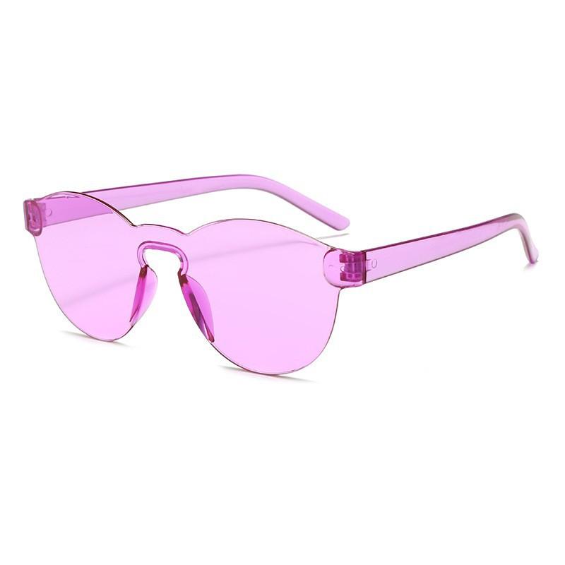 

Frameless One-Piece Sunglasses, One-Piece Dopamine Rimless Sunglasses, Candy-Colored Men S And Women S Sunglasses thin slices