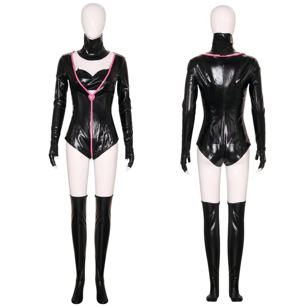 Hazbin Hotel Angel Dust Cosplay Jurk, Anime Karakter Halloween Podium Rolspel Kostuum
