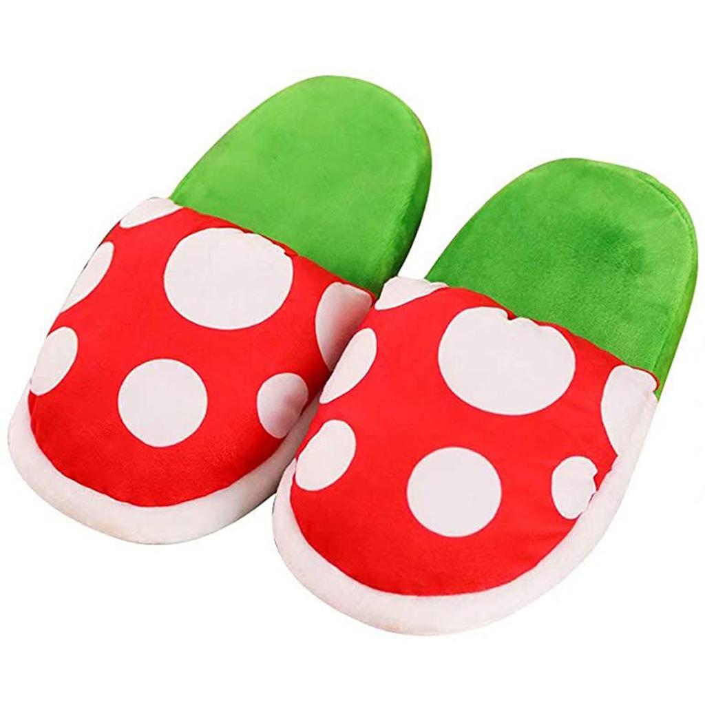 Plants Plush Home Wear Slippers Cannibal Flower Shape Cosplay Shoes/Dot Pattern Slippers Loafer With Pipe Pot Holder For Adults Teens Women And Men