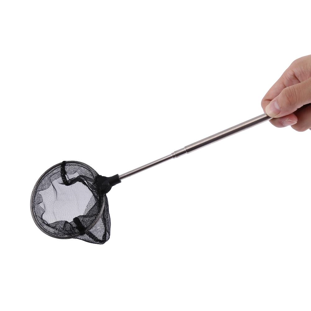 Fish Tank Aquarium Accessories Net Mini Adjustable Telescopic Fishes Shrimps Landing Net Round