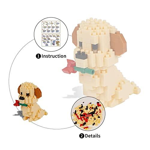 LULUFUN Dog Micro Block Animal Toys, Set of 6, Mini Blocks, Pet Dog Building Set, DIY Model, Gift for Men and Women, Birthday, Christmas, Cute
