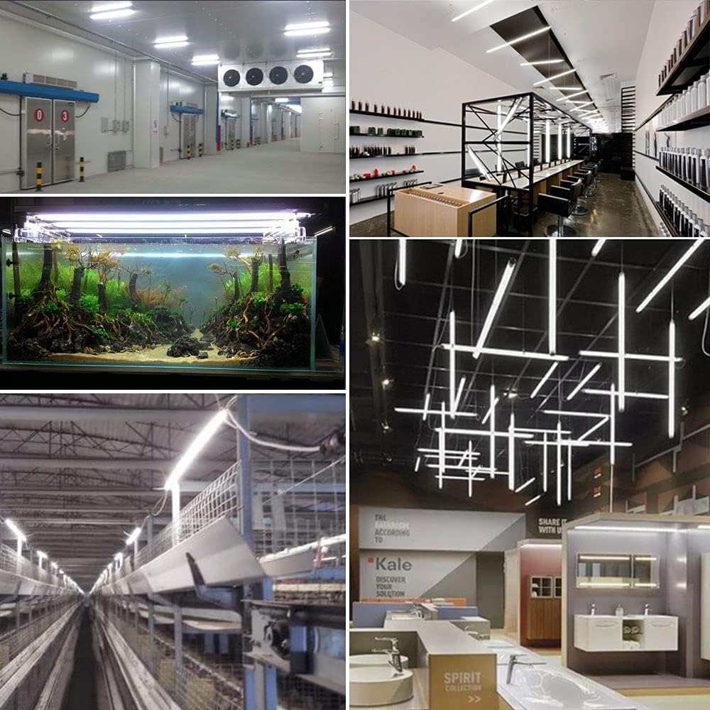 Outdoor LED Fluorescent Light, Waterproof, 40W, Integrated Fixture, Daylight White, 18W, 2600LM, AC85-265V, 1.2M Length, IP66+ Waterproof and