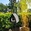 Hängender Vogelhäuschen-Futterspender aus Kunststoff mit Futterschale für den Außenbereich Garten Hof Baum Vogelbeobachtung Dekoration