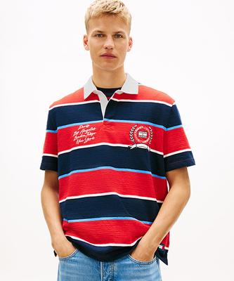 Tamijinseu Relaxed Stripe Rugby T-Shirt (T32G1Tkt13Tmt1Xl8)