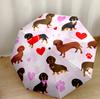 Dachshunds And Floral Delight Automatic Umbrella Folding Umbrella with 8 Ribs Lightweight for Women/Men Fashion Lovers Best for Christmas