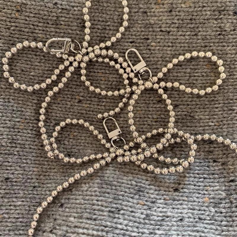 Pärlrosettberlock Nyckelringar Söt Cool Hängande Prydnad Nyckelring Ryggsäcksdekoration Smycken för Kvinnor Flickor