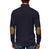 Men's Casual Oversized Solid-Color Outdoor Small Check Stand-Up Collar Half-Zip Sweatshirt