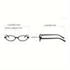 8PCS Y2k Style Anti Blue Light Eyeglasses for women Small Oval Frame Glasses Fashion Optical Decorative Glasses Women