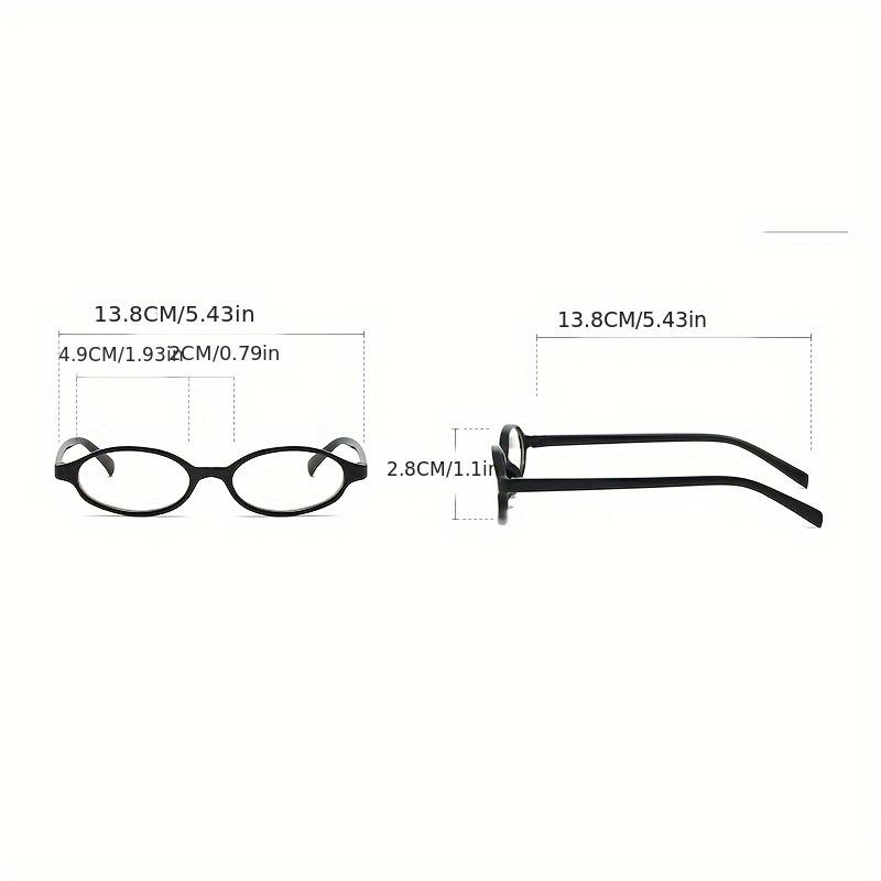 8PCS Y2k Style Anti Blue Light Eyeglasses for women Small Oval Frame Glasses Fashion Optical Decorative Glasses Women