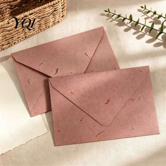 Elegant Envelopes for Holiday Wishes 10PCS Petal Art Envelopes, Real Floral Texture Design, Thick Paper Western Style Textured Craft Projects