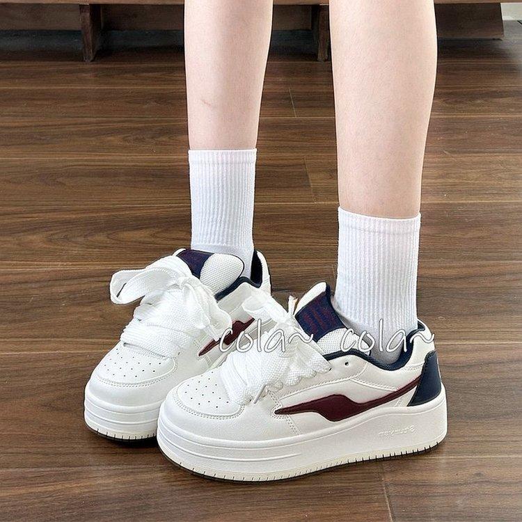 Dopamine bow big head board shoes, new platform bread shoes in spring
