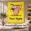 Tapestry Custom Name Text, Wall Hanging Tapestry Home Room DecorCourage the Cowardly Dog