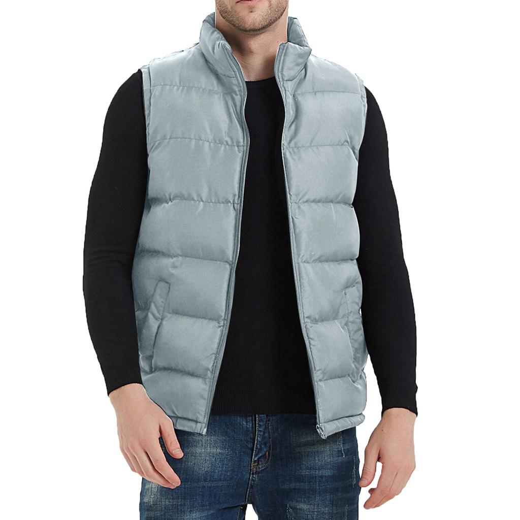 Ležérní pánská vesta Pánská volná podzimní a zimní zateplená bavlněná vesta