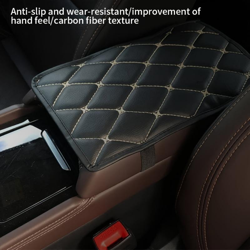 1PC Arm Rest Car PU Leather Auto Armrests Cushion Storage Box Cover Mats Arm Rest Protector Pad Car Interior
