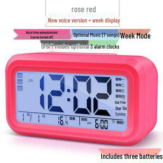Multifunctional Smart Alarm Clock for Students and Children, Wake-Up Tool, Desktop Clock for Boys and Girls