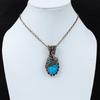 Copper Turquoise Gemstone Pure Copper Wire Wrapped Handmade Pendant Jewelry