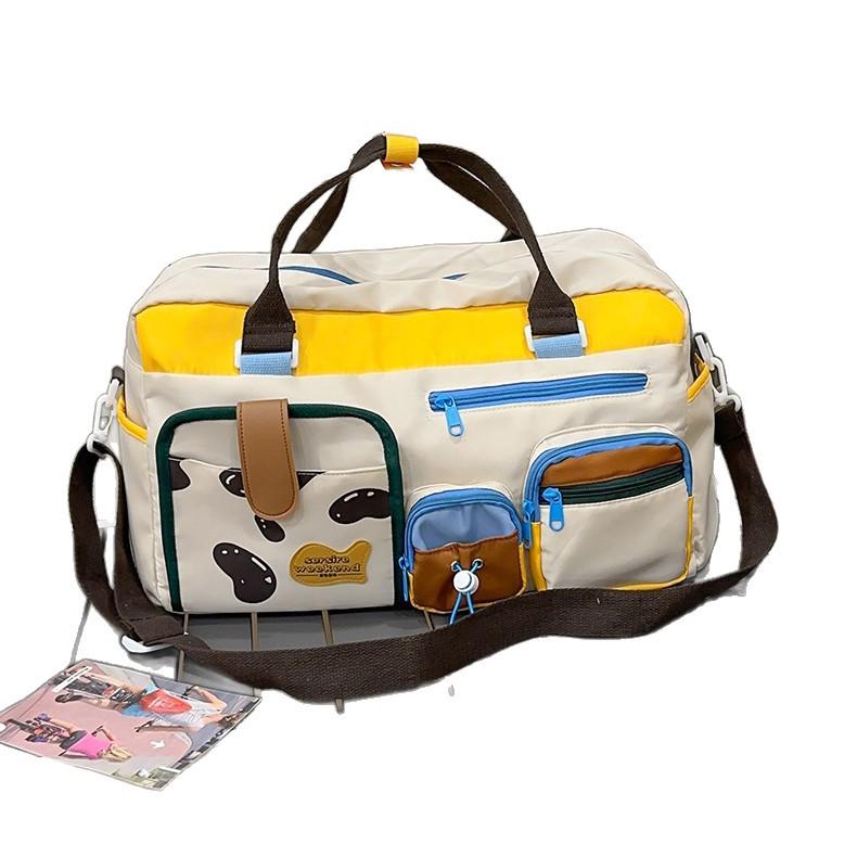 Women’s Large Capacity Color Block Gym & Travel Handbag