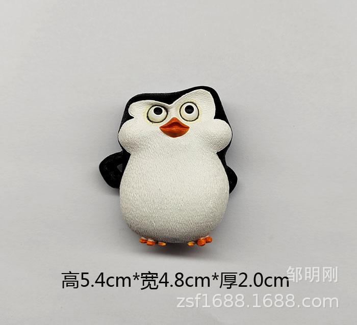 Resin Penguin Refrigerator Magnets Set of 4 Decorative Animal Shaped Fridge Magnets for Home Kitchen Office Use