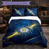 Leeds United Football Set Lenzuola 3 Pezzi Morbido Set Copripiumino con Federe Set Decorazione Camera da Letto per la Casa