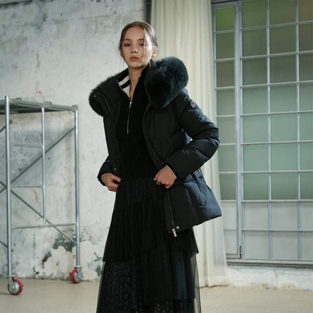 

Egoist Waist Belted Fox Fur Goose Short Jumper Er4td003 IV/55