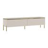 TV Cabinet with 2 Doors - Beige and Gold - VUKIA