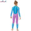 Girls Long Sleeve Full Coverage Swimsuit With UPF Protection Swimming Diving Hot Activities