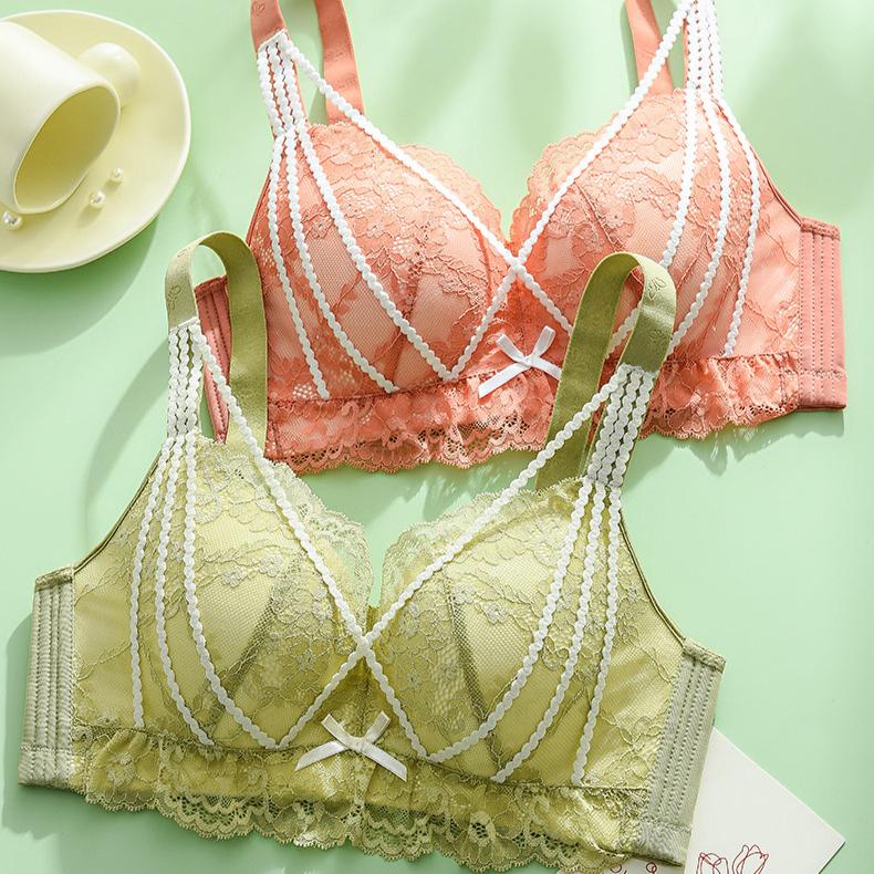 Adjustable Underwear for Women's Gathering Anti Sagging Summer Bra Thin Full Cup Plus Size Bra