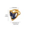 Zirkon Geometrische Herzringe Für Frauen Edelstahl Goldfarbe Ehering Luxus Ästhetischer Schmuck Partnergeschenk