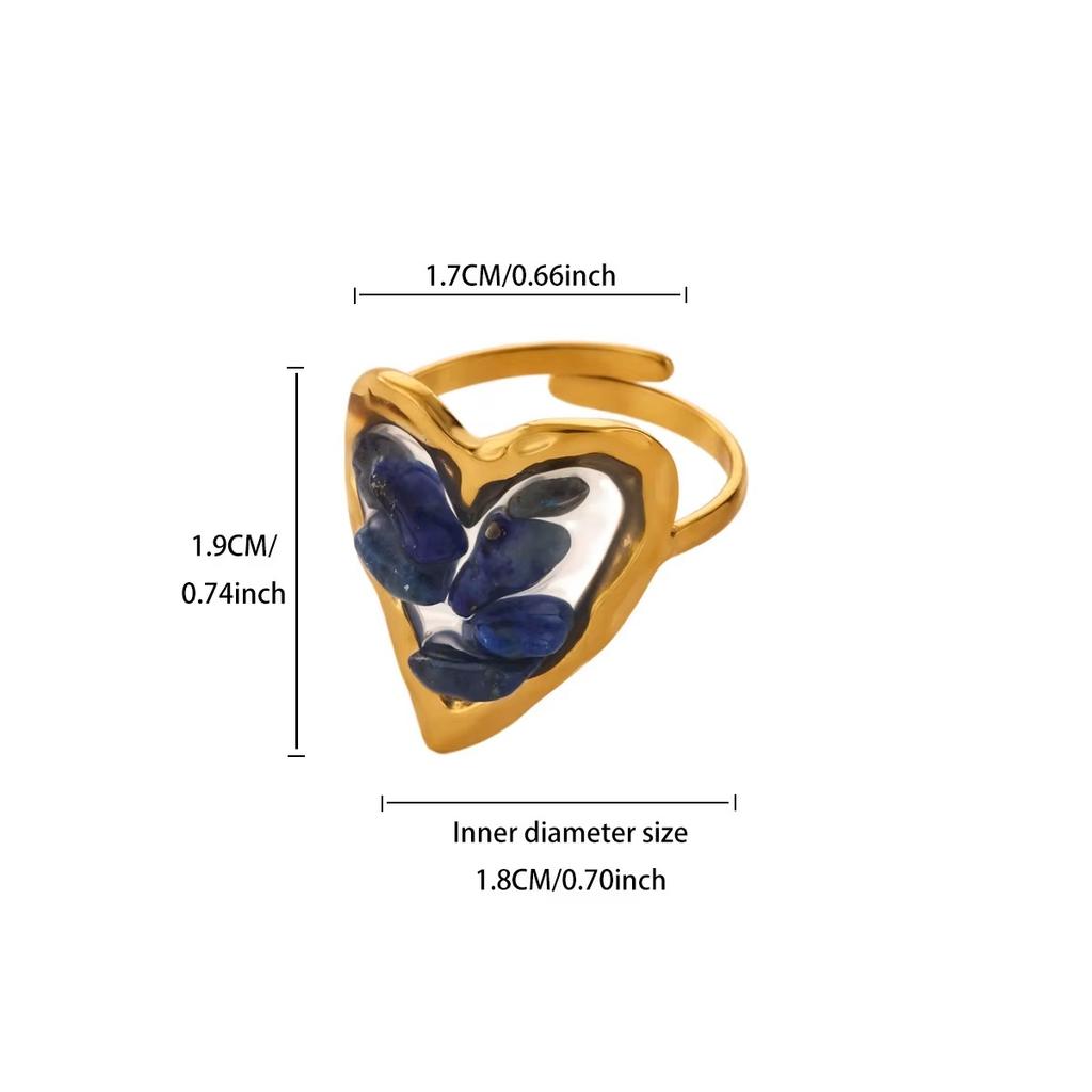 Zirkon Geometrische Herzringe Für Frauen Edelstahl Goldfarbe Ehering Luxus Ästhetischer Schmuck Partnergeschenk