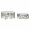 DKD Home Decor-DKD Home Decor Aluminum Side Table (2pcs) (52x52x25cm) (63.5 X 63.5 X 30.5cm)