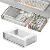 Attachable Under Desk Drawer Slide-out Table Storage Box Durable Pencil Holder Tray  Cosmetics