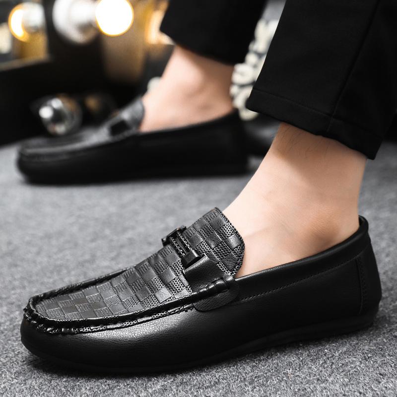 Fashion Genuine Leather Luxury Brand Italian Men Loafers Breathable Slip On Men Driving Shoes Men Casual Shoes Moccasins Chaussure Homme