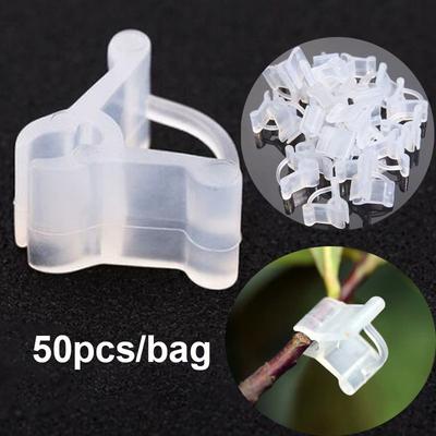 50 teile/beutel Kunststoff Garten Pfropfen Clips Transparent Gemüse Blume Pflanzen Pfropfen Gartenarbeit Ornamente Werkzeuge Reben Anlage k5