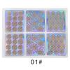 6/12/24Pcs Portable Stencil Hollow Manicure Tool Nail Art Nail Vinyls Laser Sticker Decor