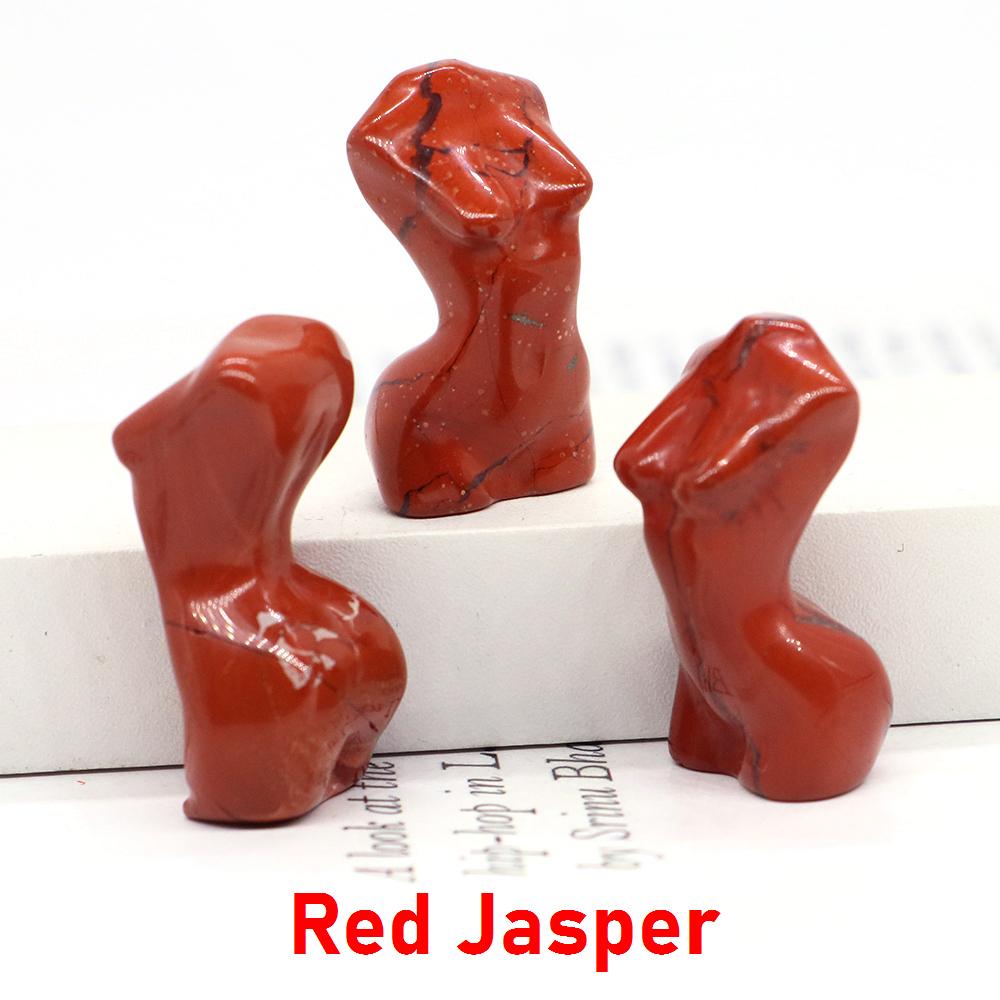 1,2" Sexuelle Damenmodell-Statue Heimdekoration Heilkristall Geschnitzter Edelstein Weiblicher Körperbüste Figur, Reiki Rosenquarz Göttin Geschenke