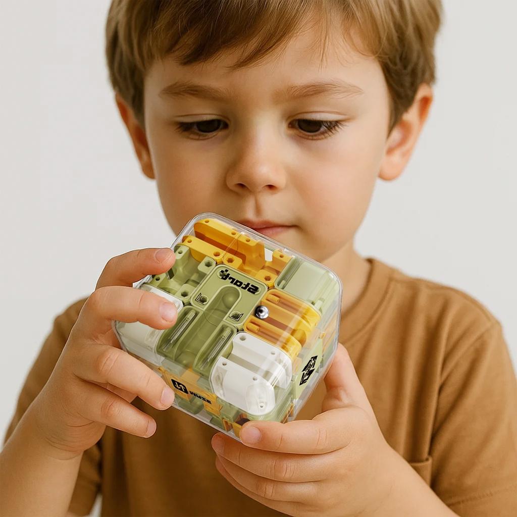 3D Maze Magic Cube Six-sided Transparent Puzzle Speed Cube Cubes Maze Toys For Children's Educational Toys Birthday Party Gift