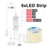 Under Cabinet Collection Display COB LED Strip Light Wardrobe Closet Lamp Penetrable Wood Door-opening Sensor Sync Control