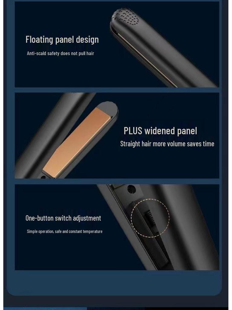 Ondulator și Placă de Îndreptat Păr pentru Bărbați - Mini Instrument pentru Păr Voluminos