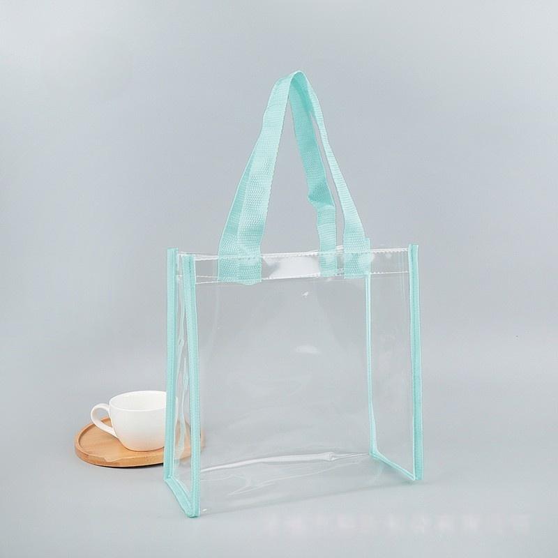 

6pcs Clear PVC Tote Gift Bags Waterproof Handheld Packaging For Wedding Candy Desserts Party Favors And Gifts Packaging 6pcs&20x20x10cm