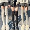 Neue einfarbige Oberschenkelhohe Strümpfe Damen Trendig Lässig Über das Knie Lange Socken für Damen Thermisch Warm Baumwolle Hoher Schlauch Leggings